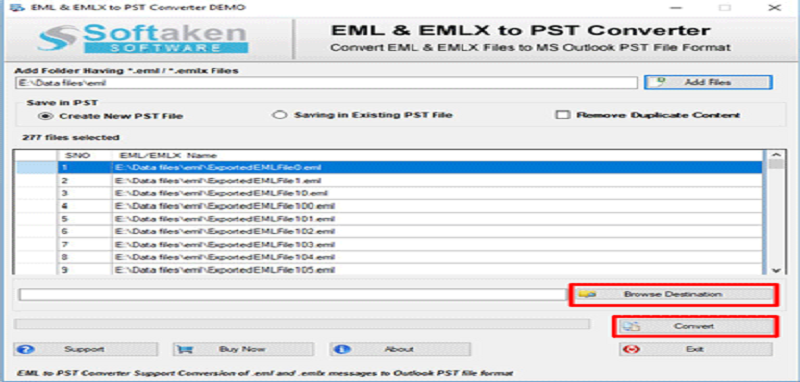 convert eml to pst